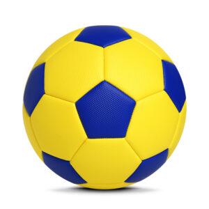 yellow roughly textured pvc stitched soccer football